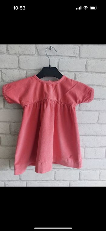 Robe Petit Bateau en velours taille 12 mois