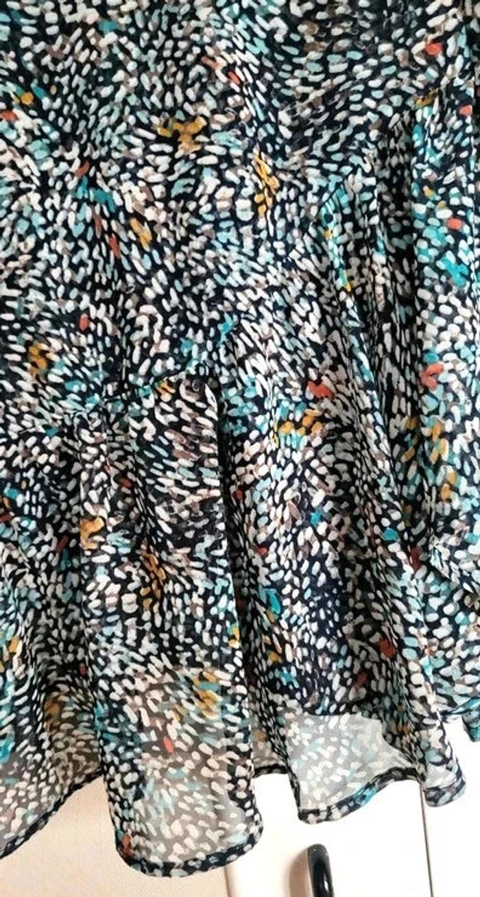 Jupe doublée fleurie Naf Naf Taille 34 - photo numéro 5