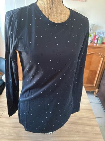 T-shirt manches longues à pois C&A