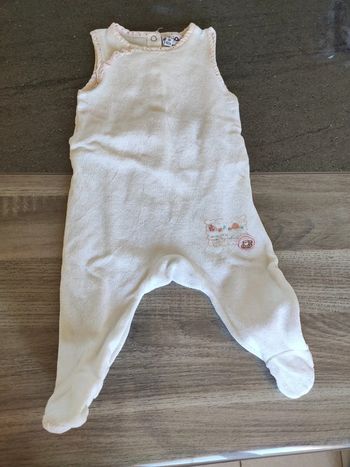 Pyjama velours sans manches taille 3 mois