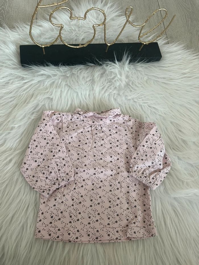 Très beau pull fin rose et gris 🥰 kimbaloo taille 3 mois