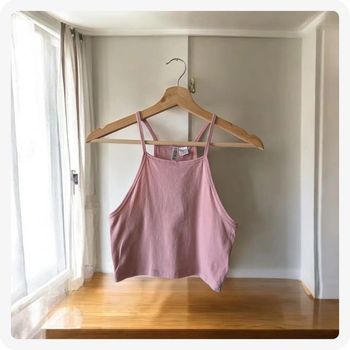 tops court divided rose taille Xs