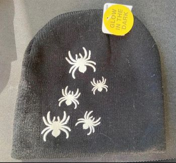 Bonnet avec araignées fluorescentes enfant taille unique neuf
