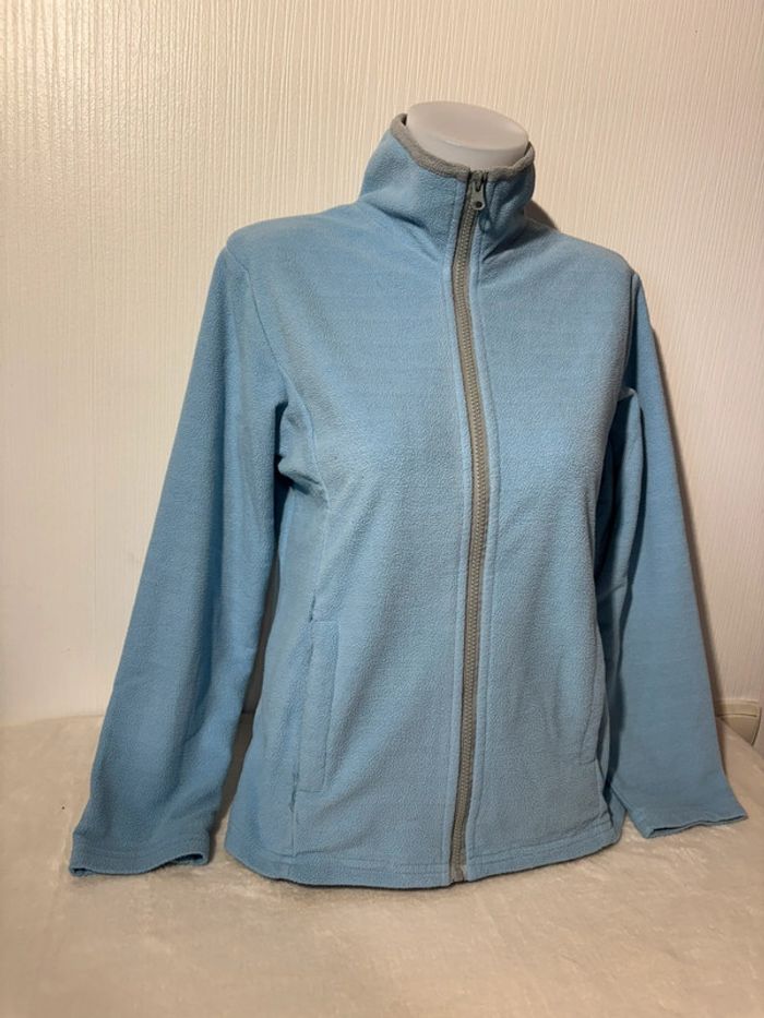 Veste polaire bleu clair vintage - Taille M - photo numéro 2