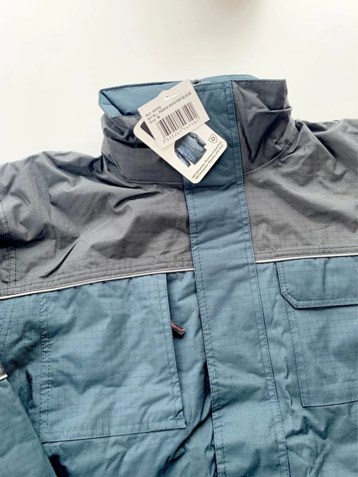 Manteau Parka Ripstop- marine et noire - Coverguard | 5RIPB. Avec capuche rétractable - photo numéro 2