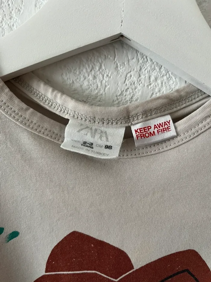 T-shirt Zara 2-3 ans – beige motif éléphant “True Greatness” - photo numéro 4