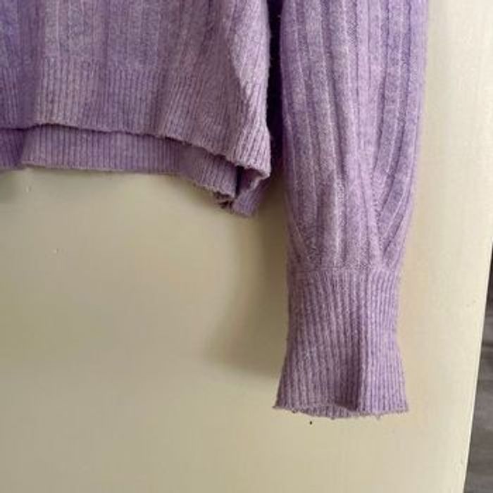 Pull Bizzbee lilas en maille côtelée Taille M Coupe loose V072 - photo numéro 7