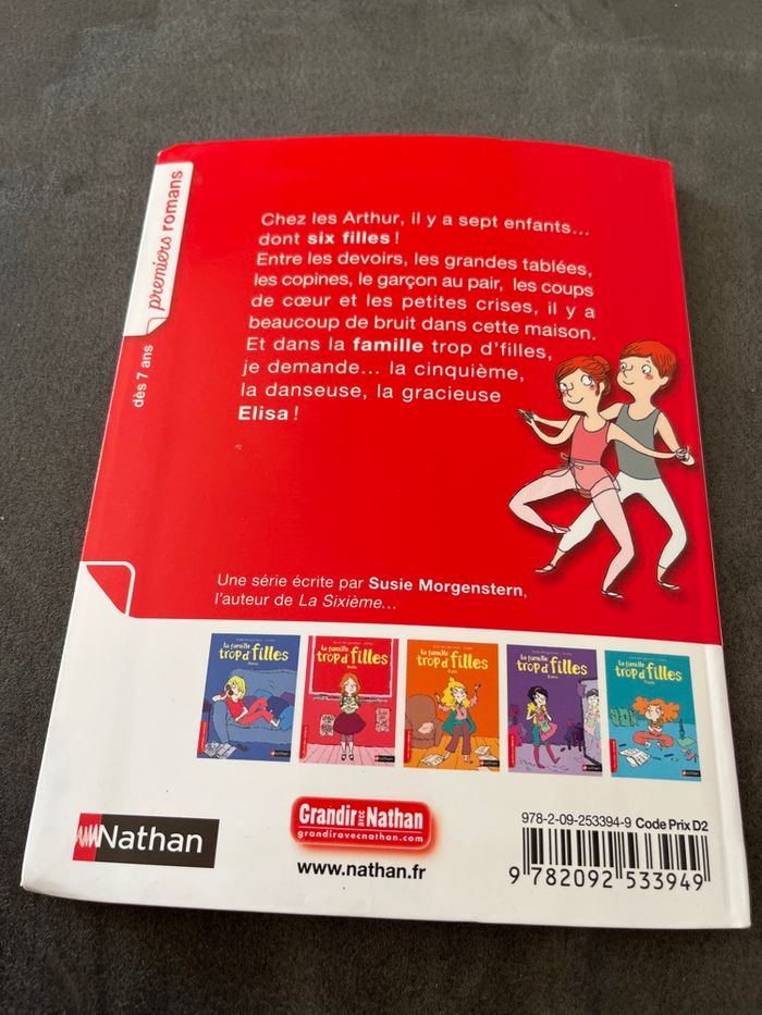 Livre premiers romans la famille trop d’filles Elisa - photo numéro 3