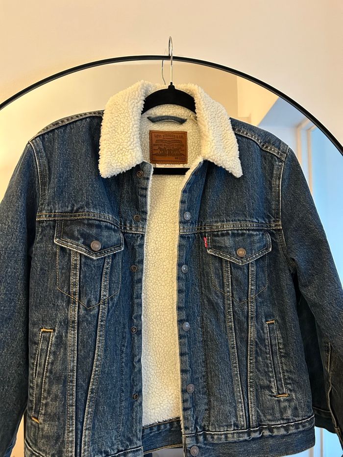 Veste en jean et laine Levi's taille XXS - photo numéro 2