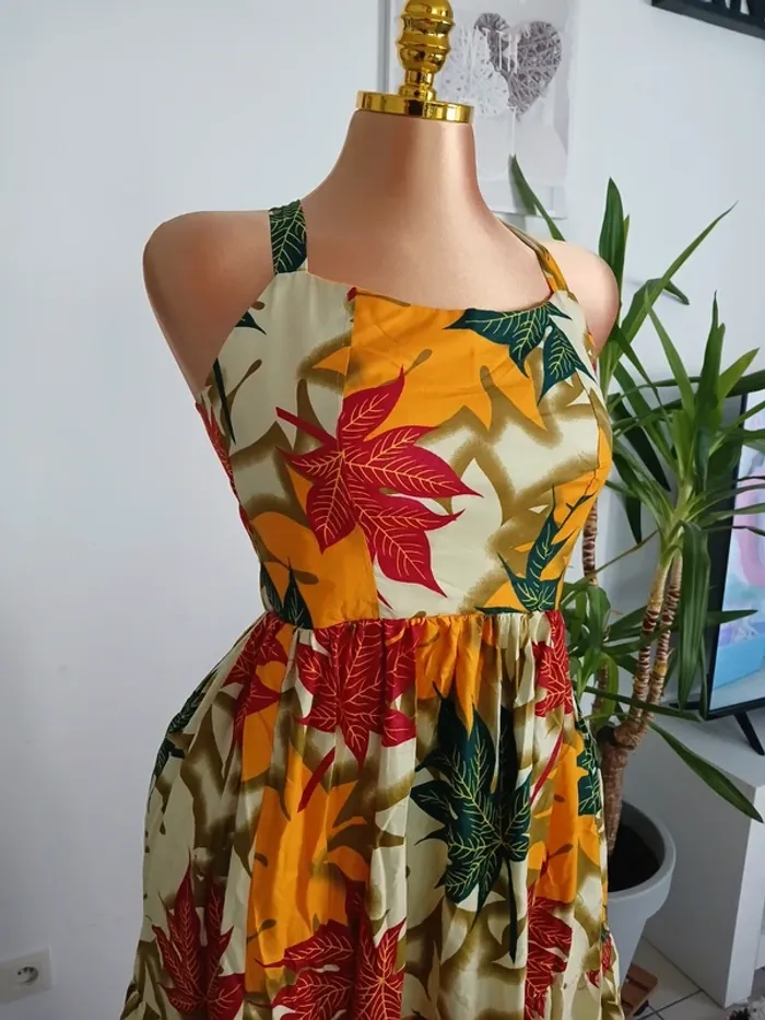 Longue Robe d'été à motifs Neuf Taille S🌿💝 - photo numéro 2