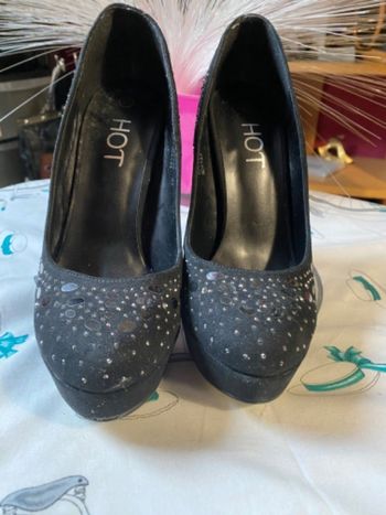 Escarpins talons 👠 hauts noirs P37