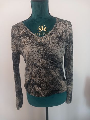 Haut habillé tacheté tons gris Jacqueline Riu