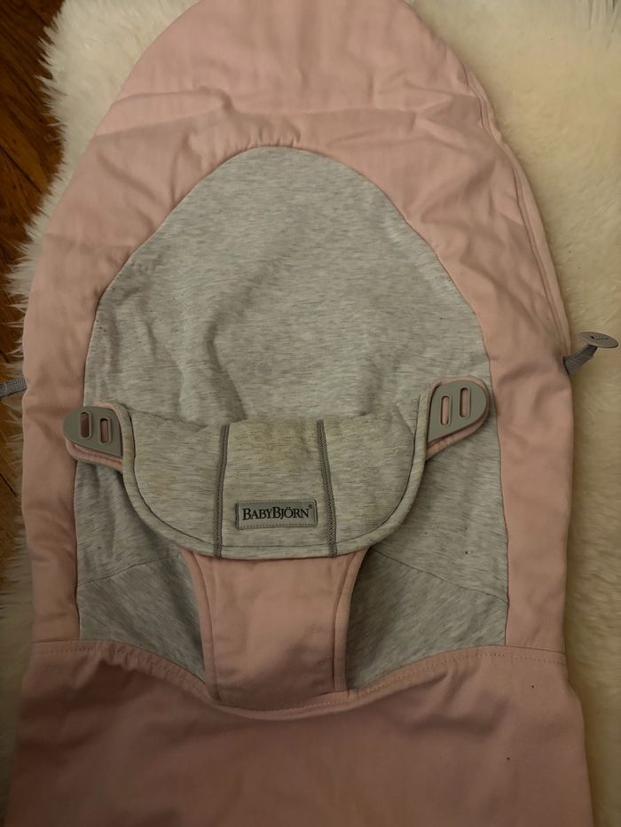 BabyBjörn  house pour Transat – Rose & Gris (coton jersey ultra confort) - photo numéro 4