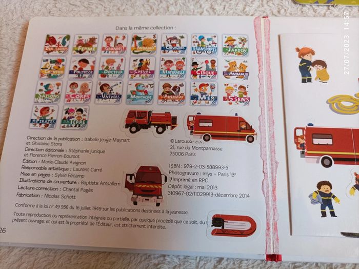 Ma baby encyclopédie : Les Pompiers - Larousse - photo numéro 4
