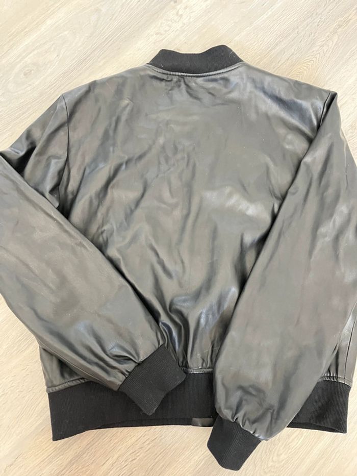 Blouson similicuir noir - photo numéro 4