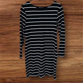 Robe rayée noire/blanche H&M - 36/S