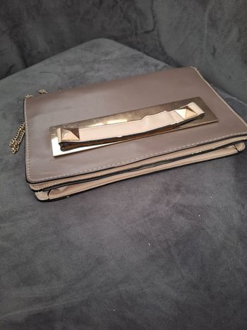 Pochette taupe et rose poudrée NEW LOOK