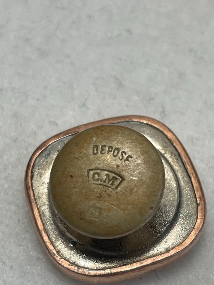 🔥 Rare paire boutons de manchettes. Charles Murat. Doublée cuivre.vintage 1860-1900 - photo numéro 2