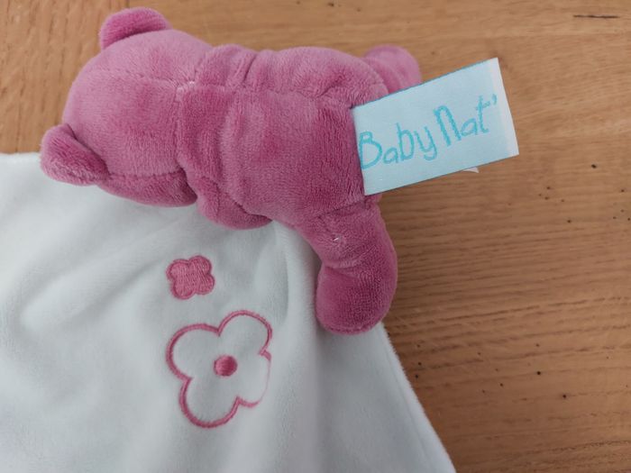Doudou mouchoir Ours violet - Baby Nat - photo numéro 5