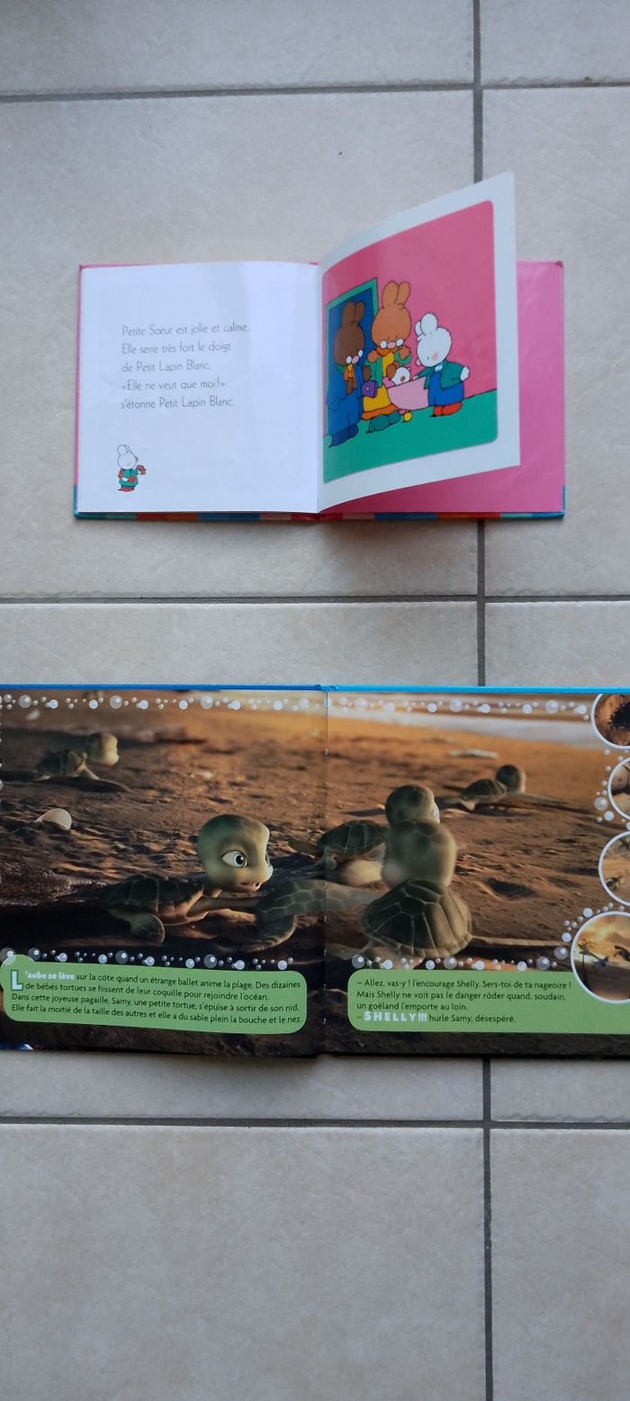 Lot de 4 livres enfants, mini loup, samy,hello Kitty, lapin blanc très bon état. - photo numéro 2