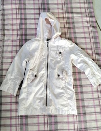 Veste mi saison  ,à  capuche  ,rose  clair  ,fermeture  ,poches  ,IKKS  ,6 ans  114  cm