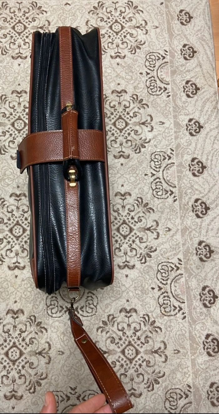 Valise vintage cuire - photo numéro 5