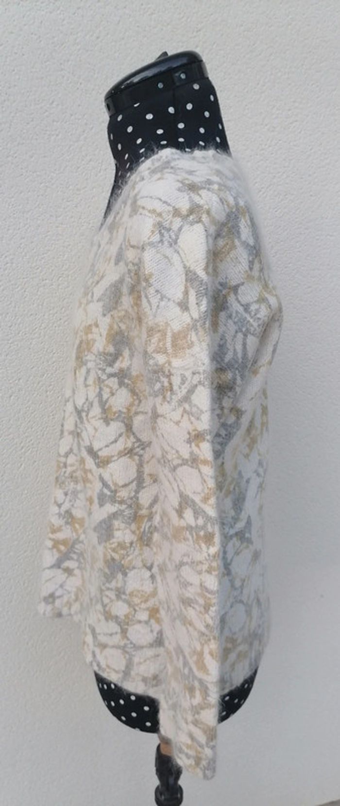 Pull blanc gris kaki laine Taille L 27 Quai de Seine - photo numéro 5