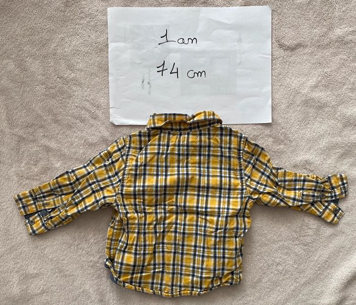 Lot de 3 chemises à carreaux manches longues - Tape à l’oeil, Obaïbi - 12 mois - TBE - photo numéro 8