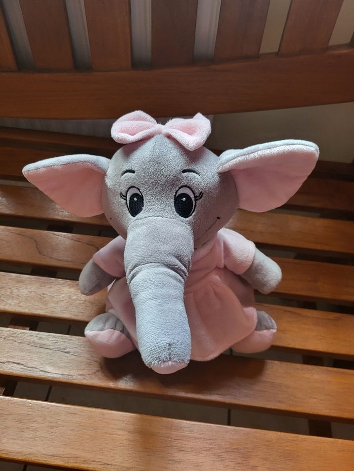 Peluche thermique éléphant câlin