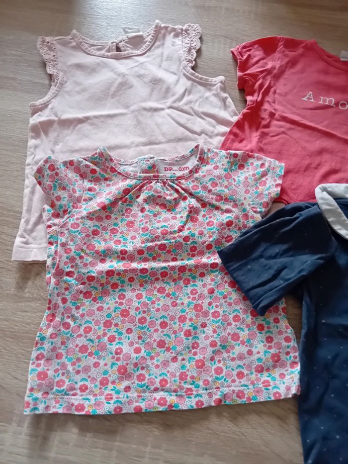 Lot 4 Tee-shirt fille 12 mois - photo numéro 3