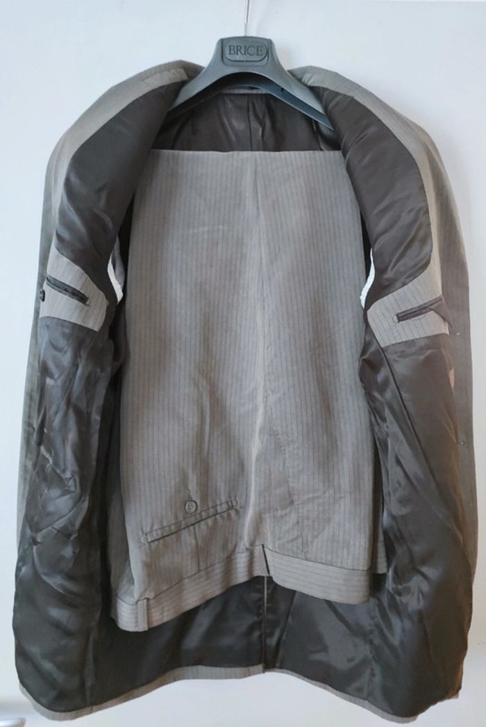 Costume Brice rayures gris - photo numéro 2