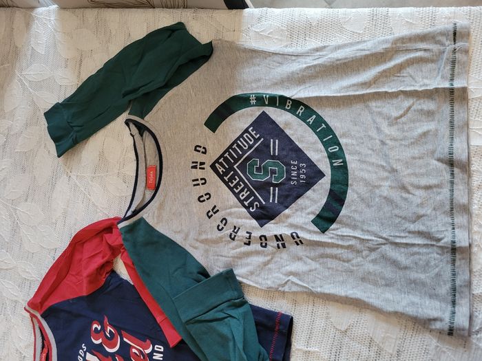 Lot 2 T-shirts manches longues Tissaia 8 ans - photo numéro 3
