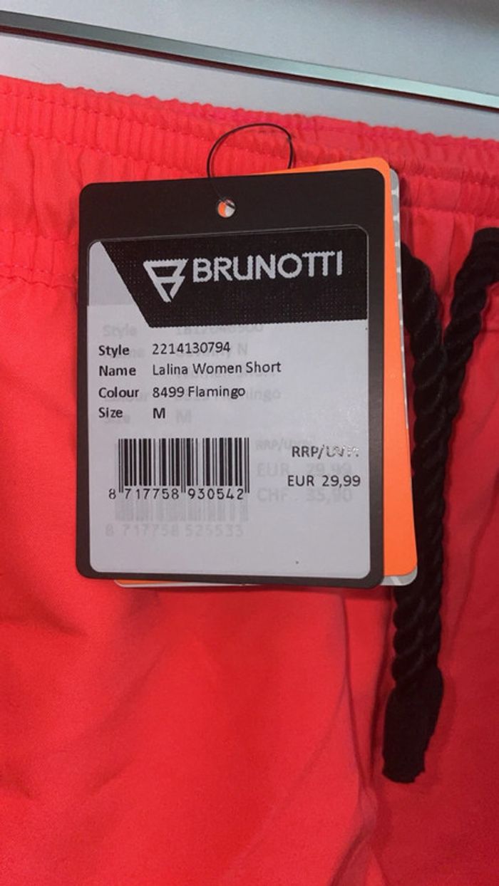 Short de bain/sport femme Brunotti "Lalina" Neuf - Taille M - Rose Fluo (Flamingo) - photo numéro 3