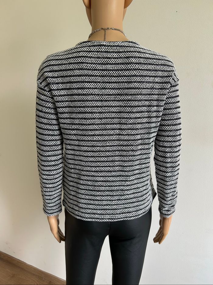 Pull gris et noir pailleté à manches longues Naf Naf taille S TBE - photo numéro 5