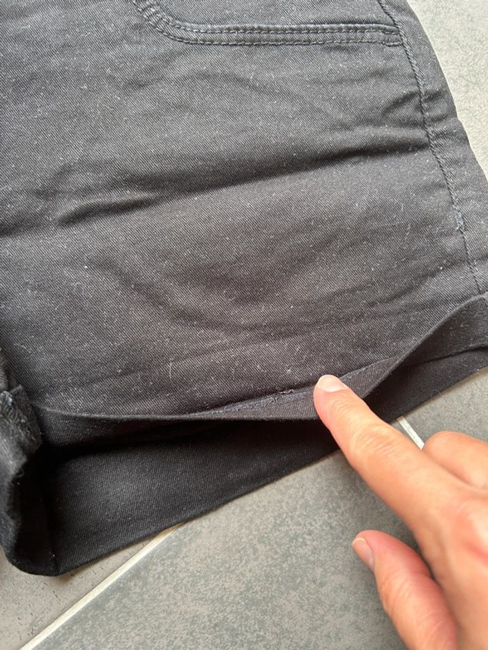 Short en jeans fin noir femme taille 38 H&M - photo numéro 7