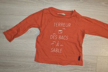 Tee shirt manches longues Terreur des bacs à sable 18 mois