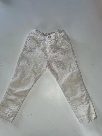 Pantalon fille Zara blanc 18 mois