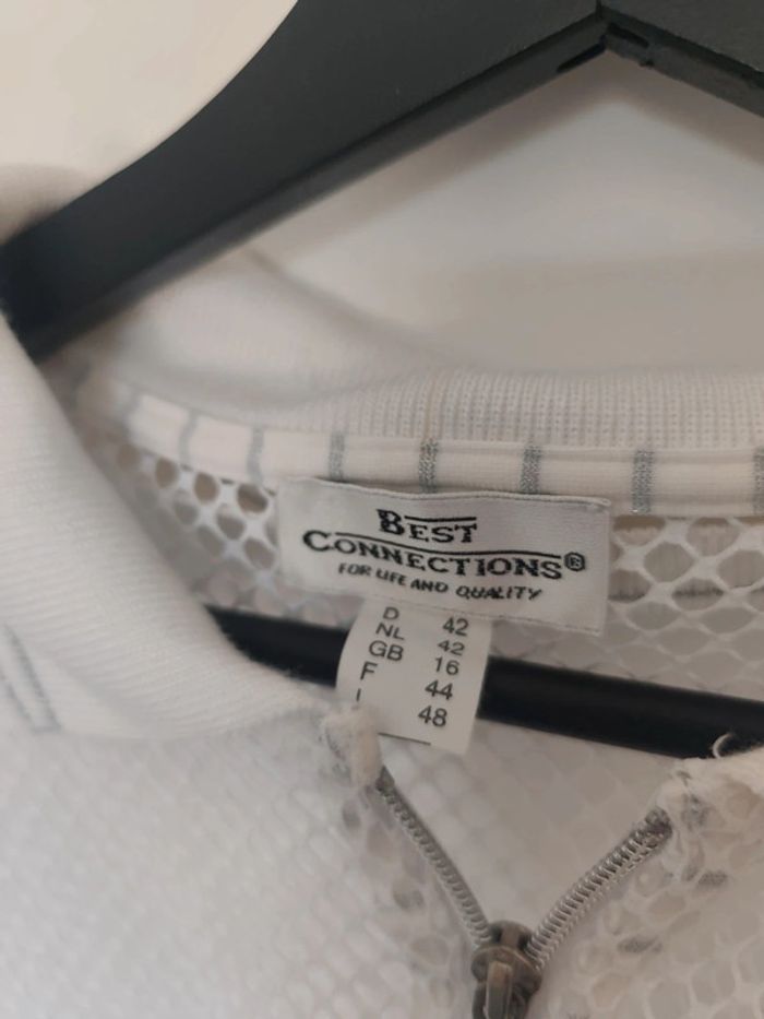 Sweat zippé blanc transparent taille 44 année 2000 - photo numéro 4