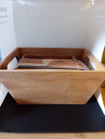 Boîtes de rangement en acacia 