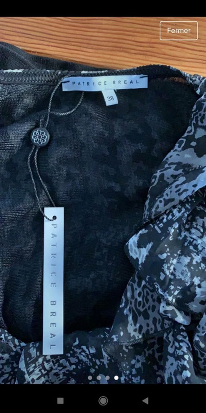 Robe chic 38 breal imprimée et noire - photo numéro 4