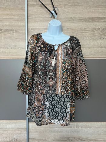 Chemise marron à motifs