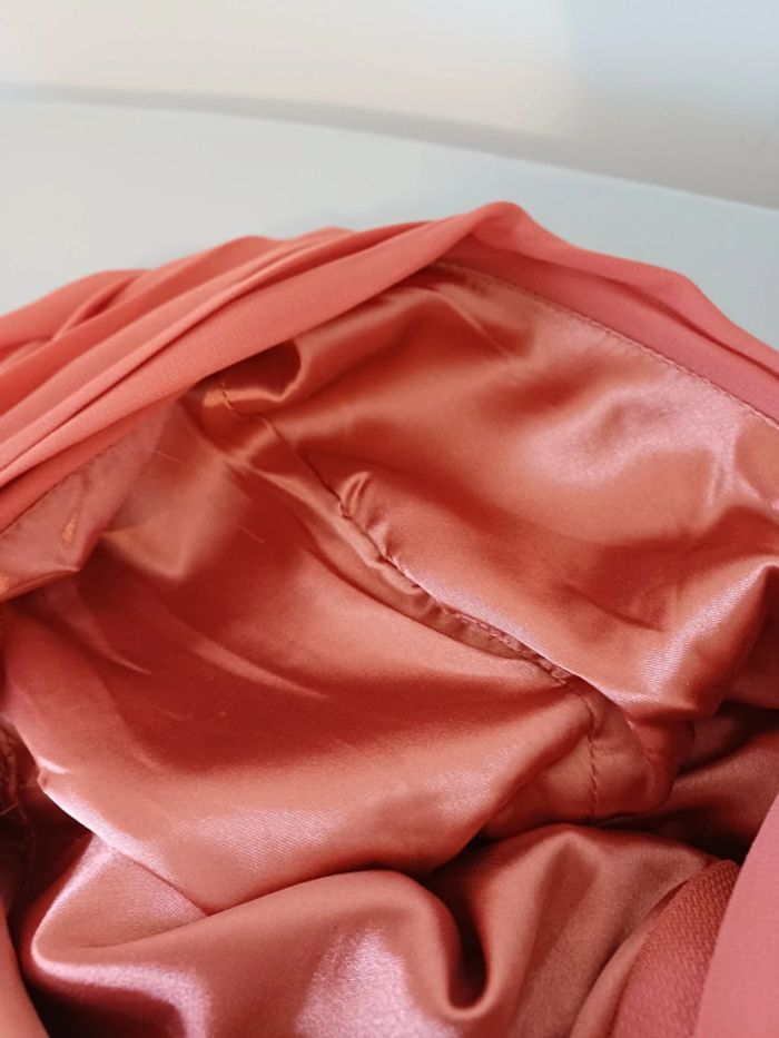 Robe longue rouille/corail de soirée/cocktail Eva & Lola taille S 36 - photo numéro 10