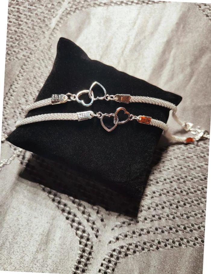 Jolie duo chaînes cheville et bracelet inoxydable neuf - photo numéro 6