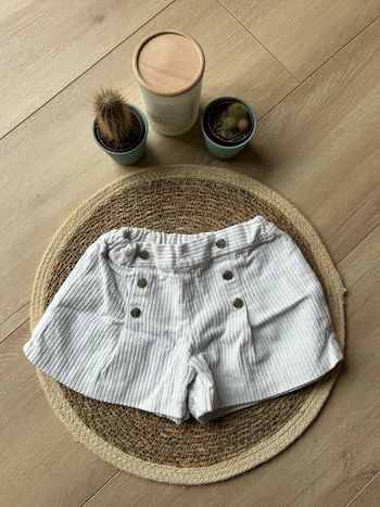 Short blanc velours 18 mois JAcadi