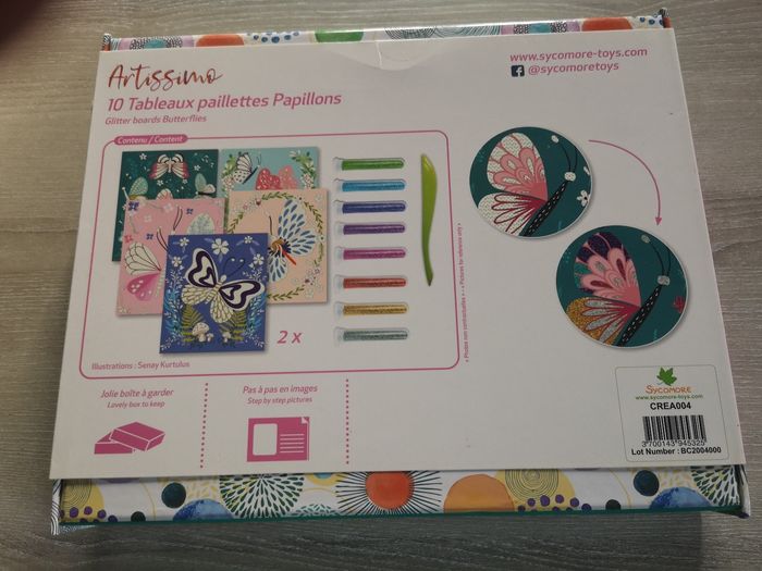 Tableaux paillettes papillon - photo numéro 2