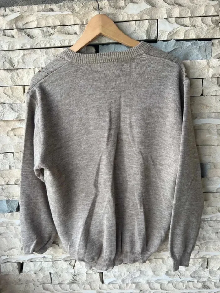 Superbe pull  vintage  en  laine  oversize mixte - Taille L (ou  M oversize) - photo numéro 4