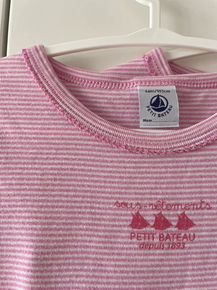 Petit bateau t shirt maillot de corps 4 ans - photo numéro 2
