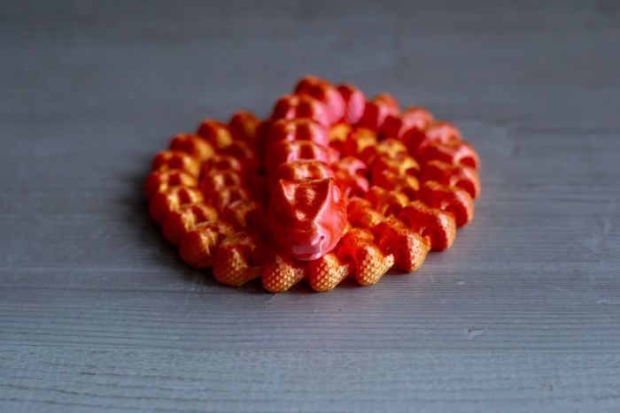 Serpent articulé 78 cm - Orange & Rose Gold - Jouet déco flexible - photo numéro 4