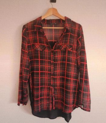 Chemise carreaux rouge & noir – Taille 40 – Bréal – Très bon état