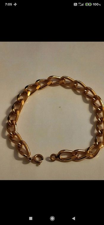 Bracelet mailles plaqué or